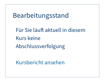 Bearbeitungsstand-Seitenblock für Kursverantwortlche